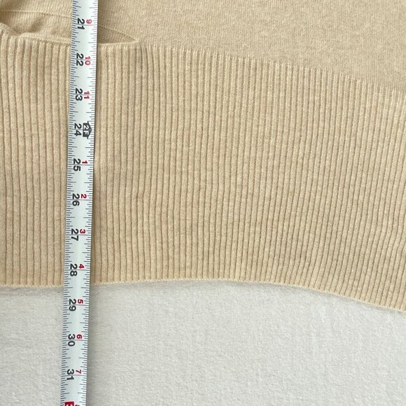 REPEAT V-Neck Oversized Cashmere Wool Sweater Pockets Cream Womens‎ 38/S - Picture 9 of 11